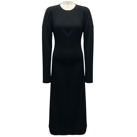 TOTEME BLACK TWISTED JERSEY DRESS - Picture 1 of 6